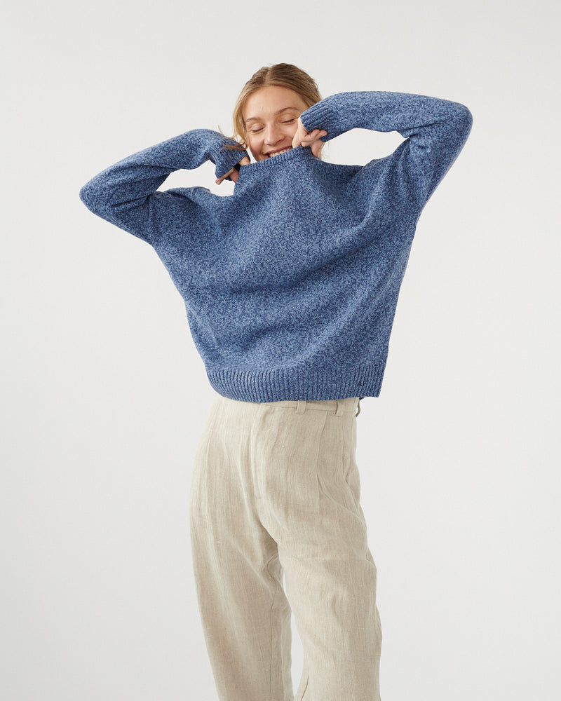 Wool mouliné jumper