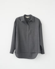 Fine wool oversize shirt