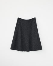 Shetland wool herringbone skirt