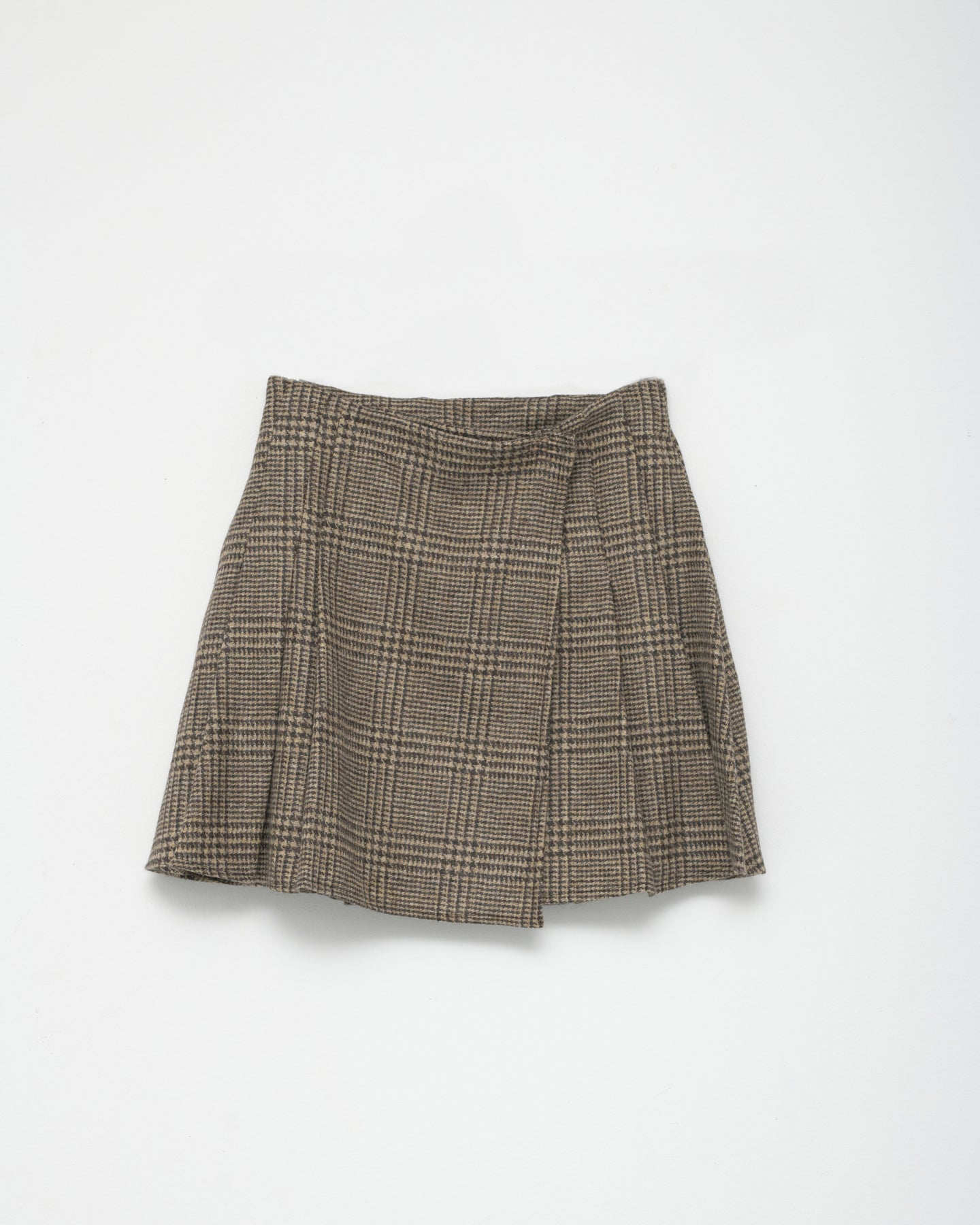 Shetland Wool Pleated Skirt