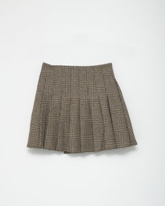 Shetland Wool Pleated Skirt