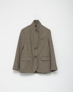 Shetland Wool Straight Blazer