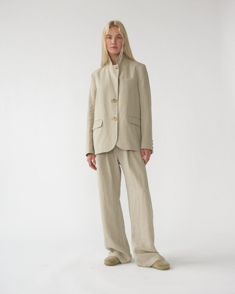 Linen Straight Blazer