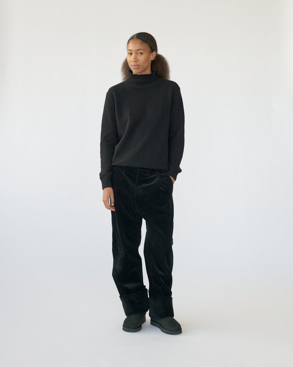 Corduroy box trousers