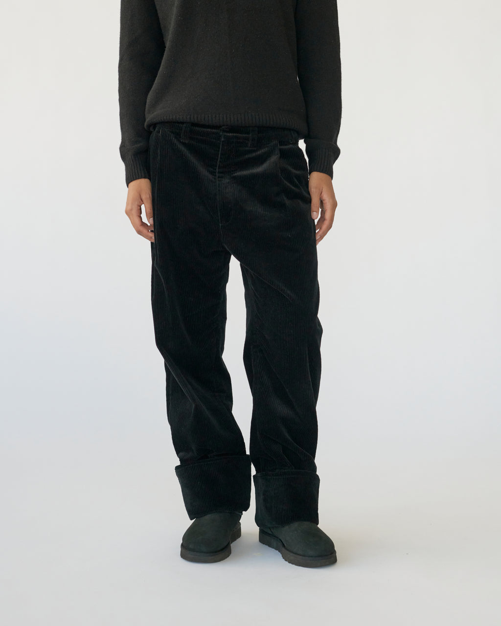 Corduroy box trousers