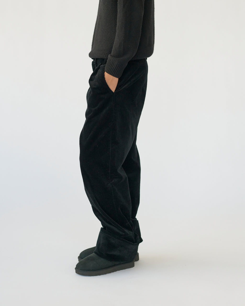 Corduroy box trousers