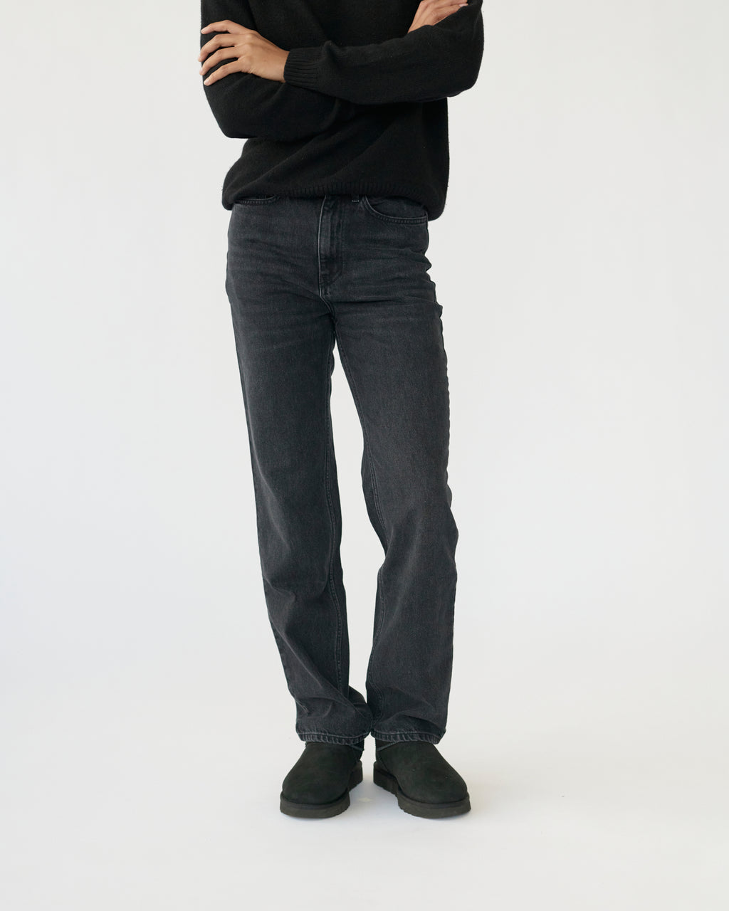 Hemp/cotton straight jeans
