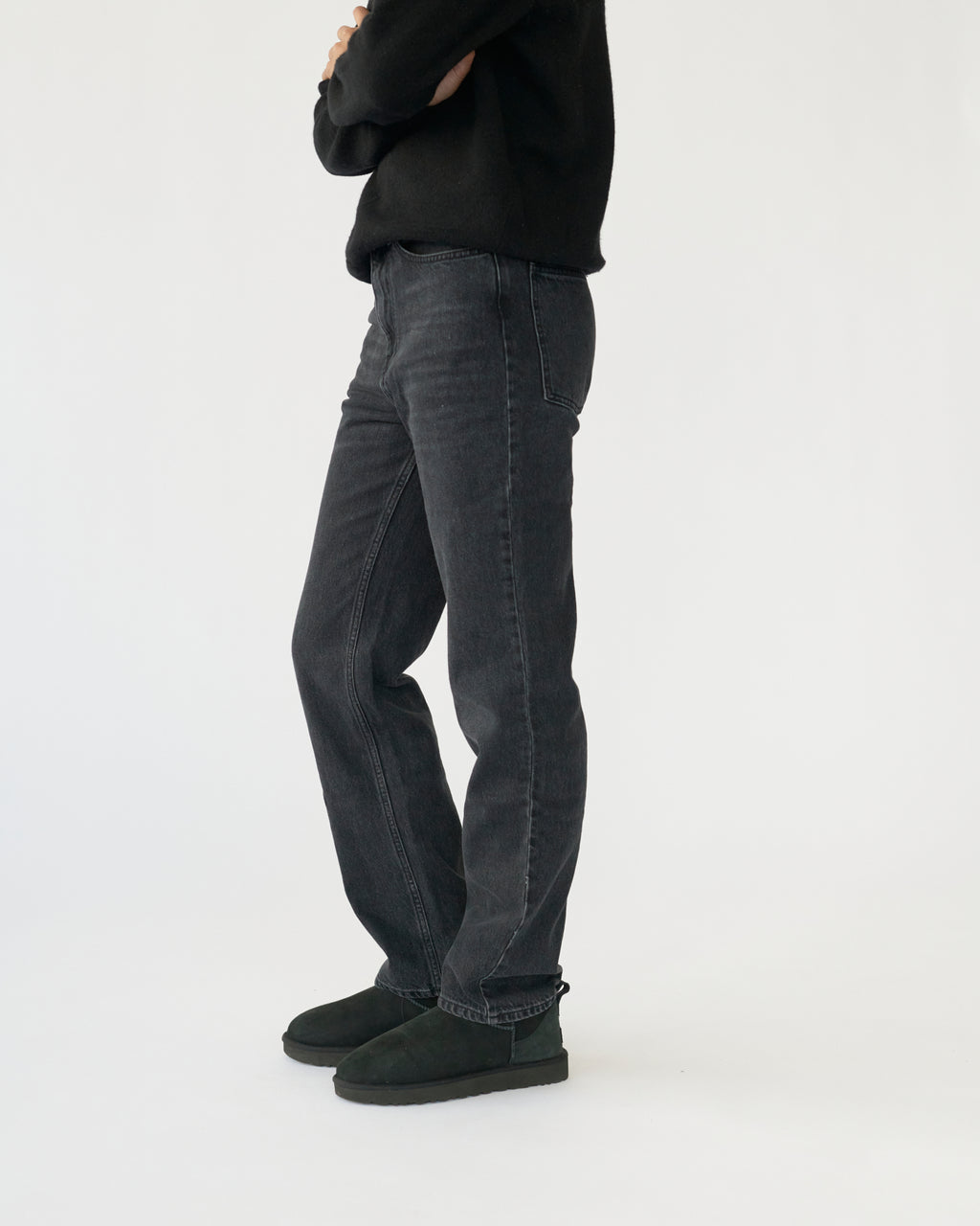 Hemp/cotton straight jeans