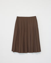 Tropical wool pleated skirt