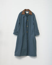 Waxed cotton mac coat