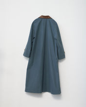 Waxed cotton mac coat