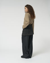 Kjellerup check wool mini skirt