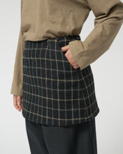 Kjellerup check wool mini skirt