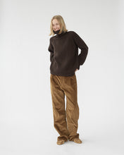 Shetlands wool large rib turtleneck jumper