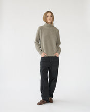 Shetlands wool large rib turtleneck jumper