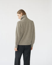 Shetlands wool large rib turtleneck jumper