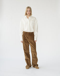 Corduroy box trousers
