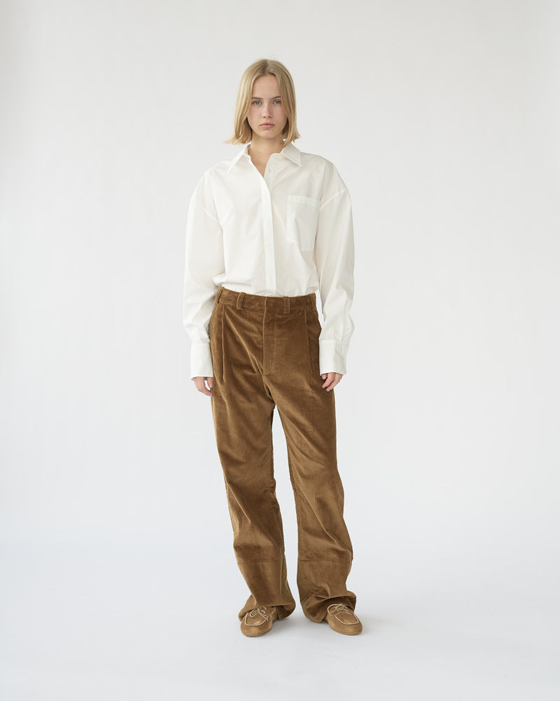 Corduroy box trousers