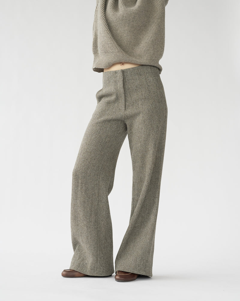 Shetlands wool flared pants
