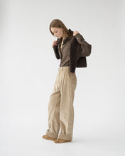 Corduroy box trousers