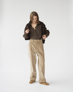 Corduroy box trousers