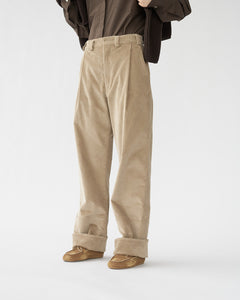 Corduroy box trousers