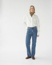 Hemp/cotton straight jeans