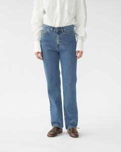 Hemp/cotton straight jeans