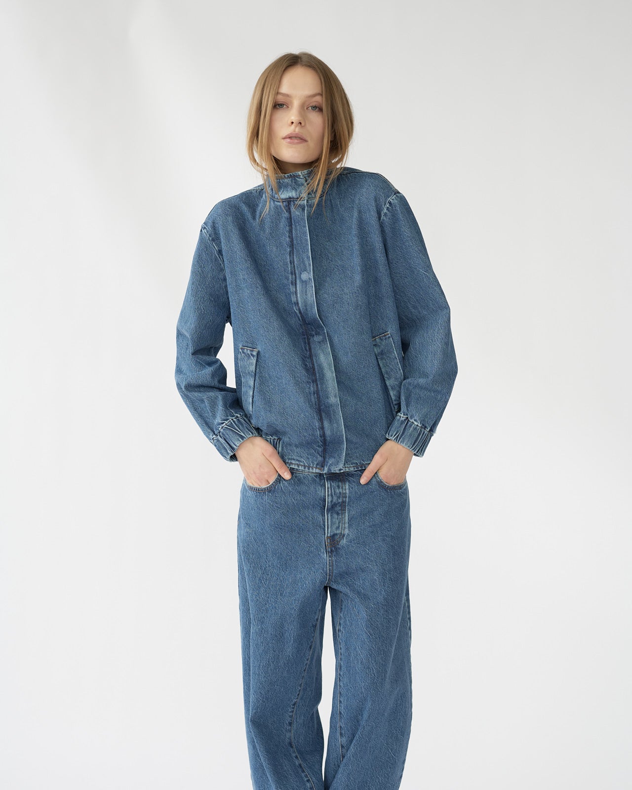 Hemp/cotton denim jacket