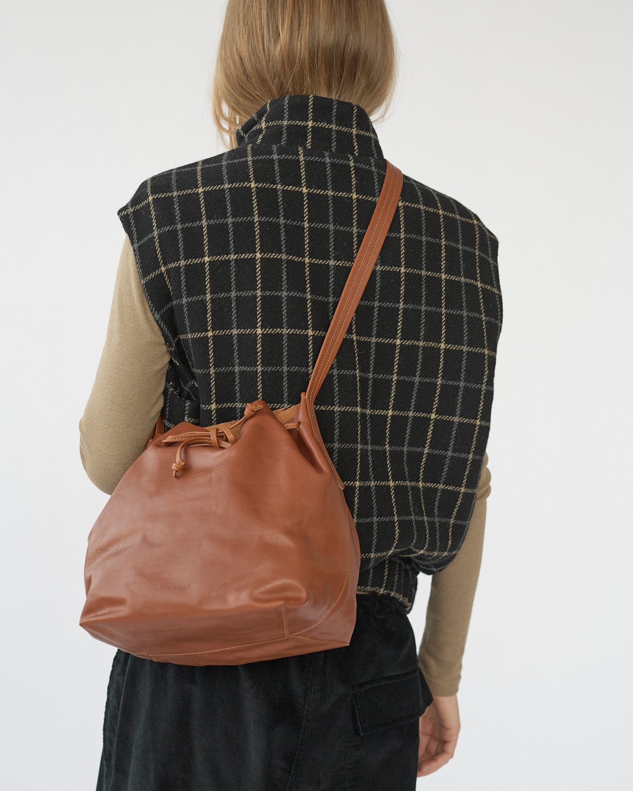 Full Grain Leather Bucket Bag