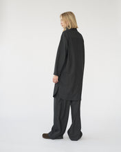 Fine wool long shirt dress.