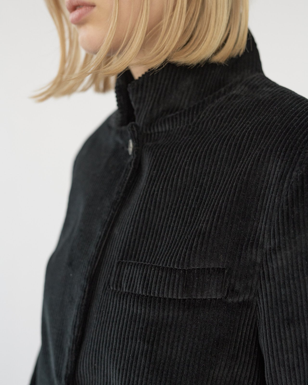 Corduroy straight blazer