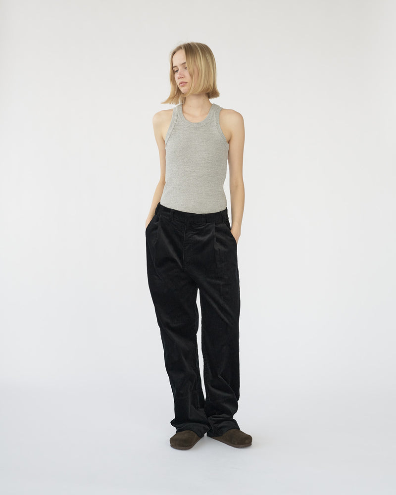 Corduroy box trousers