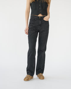 Hemp/cotton straight jeans