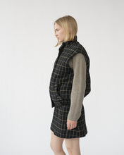 Kjellerup check wool quilted vest
