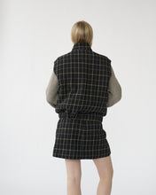 Kjellerup check wool quilted vest
