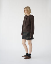 Shetlands wool large rib cardigan.