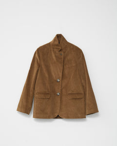 Corduroy straight blazer.
