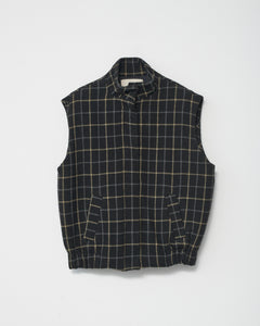 Kjellerup check wool quilted vest