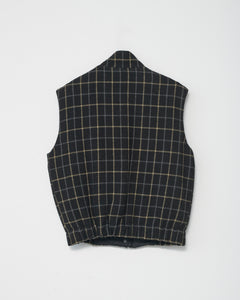 Kjellerup check wool quilted vest