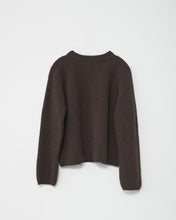 Shetlands wool large rib cardigan.