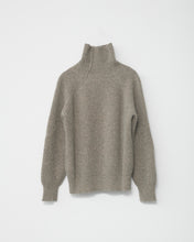 Shetlands wool large rib turtleneck jumper