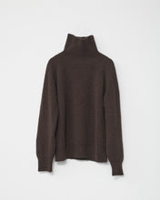 Shetlands wool large rib turtleneck jumper