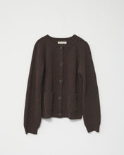 Shetlands wool large rib cardigan.