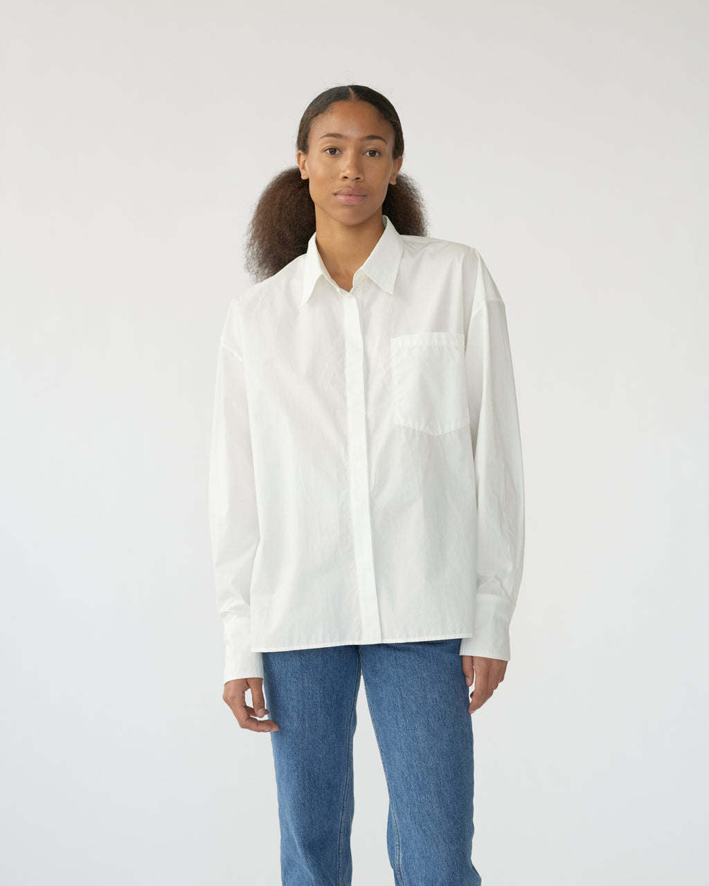 Cotton Poplin Oversized Shirt