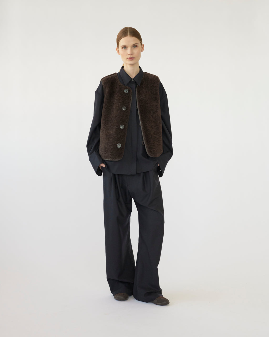 Shearling vest
