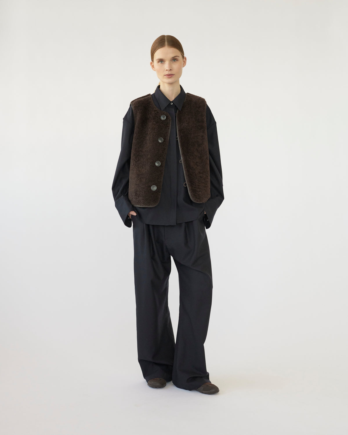 Shearling vest