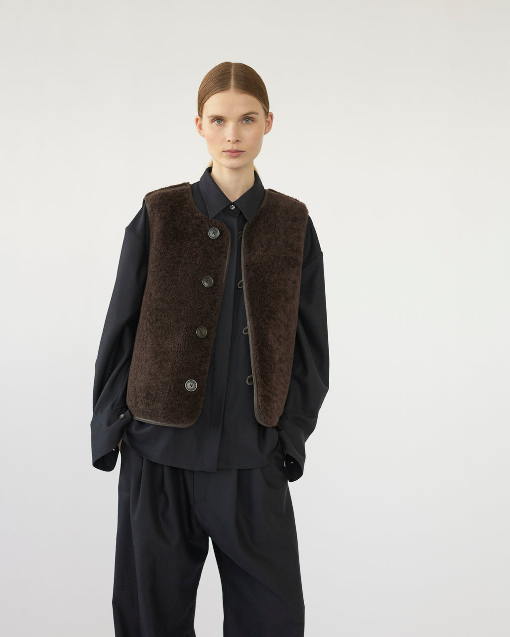 Shearling vest