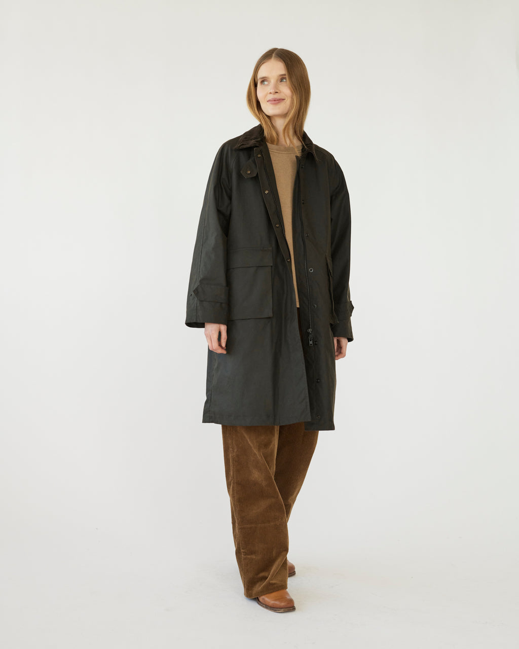 Oilskin Coat Brown