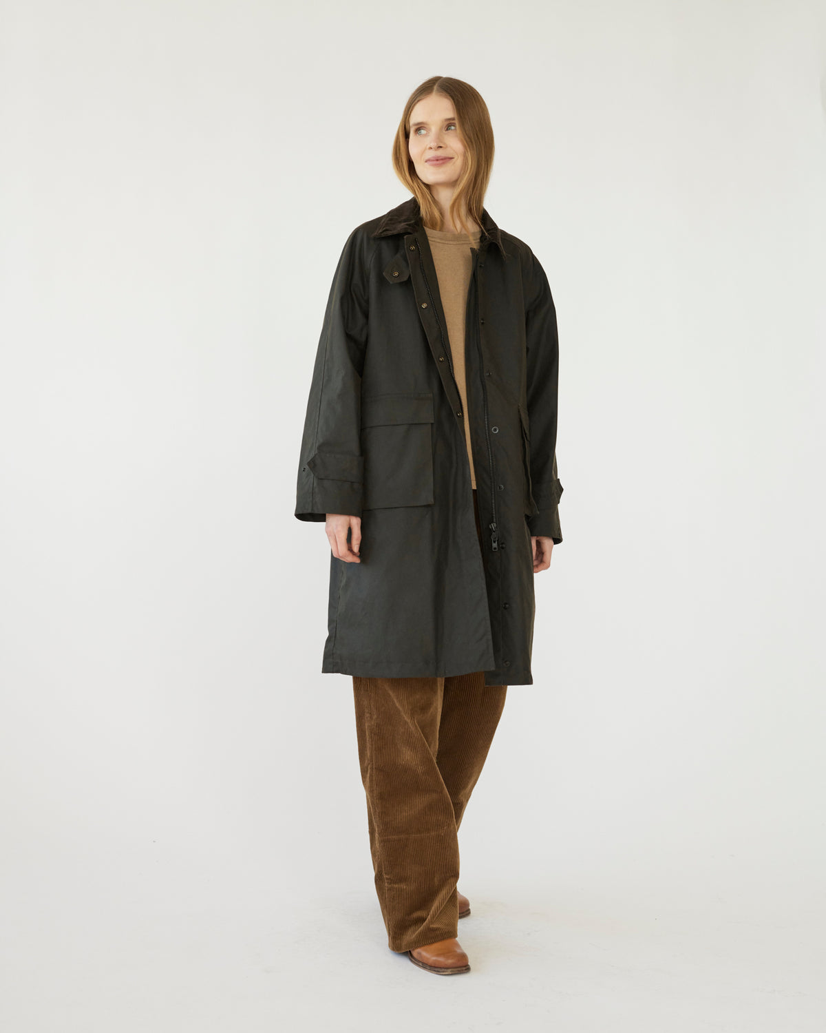 Oilskin Coat Brown